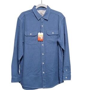 Tommy Bahama‎ Relax Shirt Jacket Long Sleeve Button Up Pockets Blue M